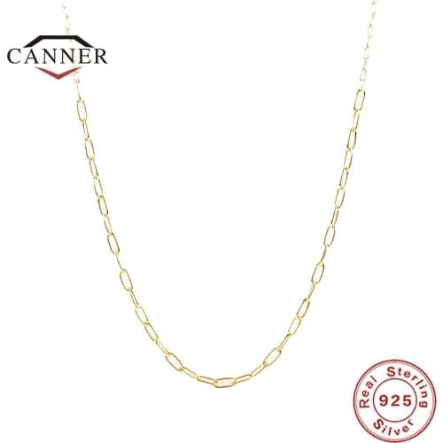 CANNER Chokers Necklace 925 Sterling Silver Jewelry for Women 2021 Gift New Fashion Pendant Exquisite Clavicle Chain Necklaces