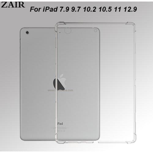 For New iPad 9.7 2017 2018 Case TPU Silicon Transparent Slim Cover for iPad Air 2 Air 4 Pro 10.5 11 12.9 2021 Mini 2 3 4 Funda