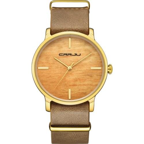 CRRJU 2139 Couple Quartz Watch Luxury Leather Band Water Proof Ultra Slim Concise Casual Men And Women Wristwatches Gift Watches