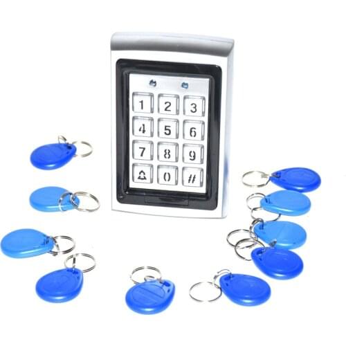 Gate Opener Door Lock 125KHz Access Control Keypad Controller PIN Code RFID Card with Waterproof,Backlit Keyboard,Metal Case
