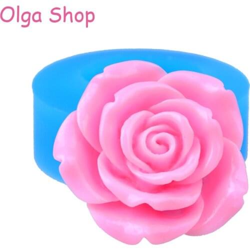 HYL226 30.6mm Rose Flower Silicone Mold - Sugarcraft, Craft, Fondant, Gum Paste, Jewelry, Resin, Candle, Candy, Chocolate, Wax