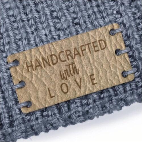 Custom leather labels, Personalised Medium ,Tags handmade, Tags Knitting, Tags Crochet,labels for knitted products, clothing lab