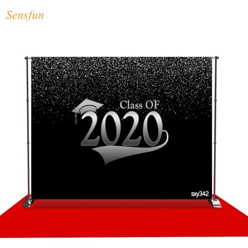 LEVOO Photography Backdrop Graduation Class 2020 Dots Silver Photo Backgrounds Photocall Photophone Shoot Props Photo Studio