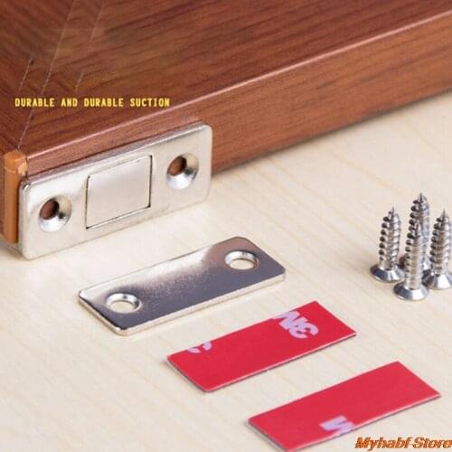 Punch-free Door Closer Magnetic Door Catch Latch for Furniture Cabinet Cupboard Closet Magnet Door Stops Suction with Screws