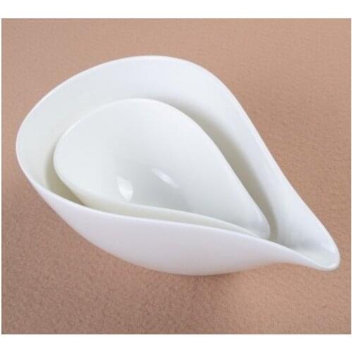 Creative Ceramics Ladle Bowl Set Decorative Porcelain Dipper Design Serving Bowl Dinnerware Vessel for Soup, Sauce and Ketchup