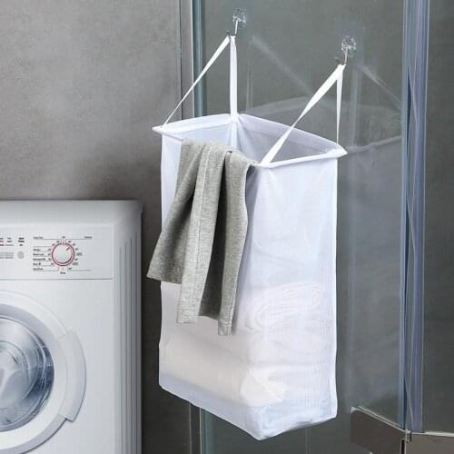 Wall-Mounted Dirty Clothes Basket Household Laundry Bag Dirty Clothes Basket Bathroom Storage Cleaning Tools