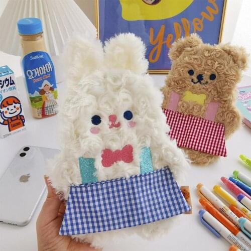 New Arrival Super Cute Plush Rabbit Bear Pencil Case Pencil Bag Pencil Pouch Storage Bag Kawaii School Stationery