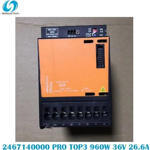 Original Weidmüller 2467140000 PRO TOP3 960W 36V 26.6A CO Rail Switching Power Supply Single Phase, 100% Tested BeforeShipment