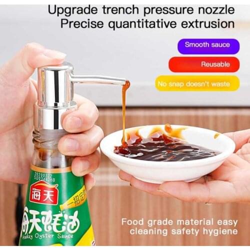 Portable Syrup Bottle Nozzle Pressure Oil Sprayer Household Pumps Push-type Bottles Stopper Dispenser Kitchen Tools Hot Sell