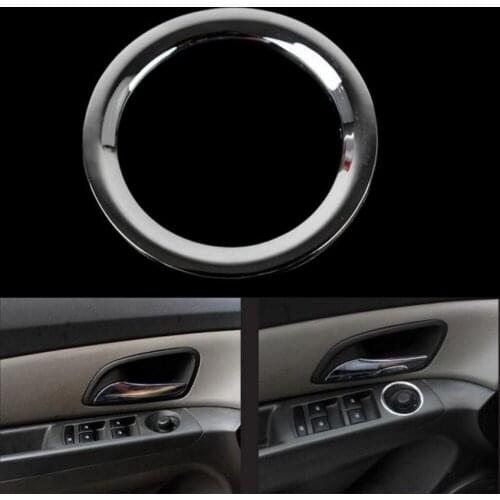 Interior Moulding Car Chrome Door Rearview Mirror Switch Knob Decoration Circle For Chevrolet Cruze 2009-2014 Trax AVEO 2014