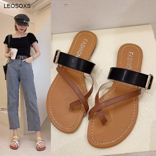 Sandals Woman 2021 Summer New Casual Over-toe Fashionable And Comfortable Flat-heeled Female Casual Sandals