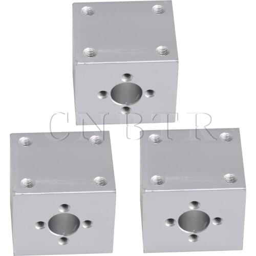 CNBTR 3 pcs Silver T8 Ballscrews Seat Nut Bracket for CNC Lathe Dia 10mm