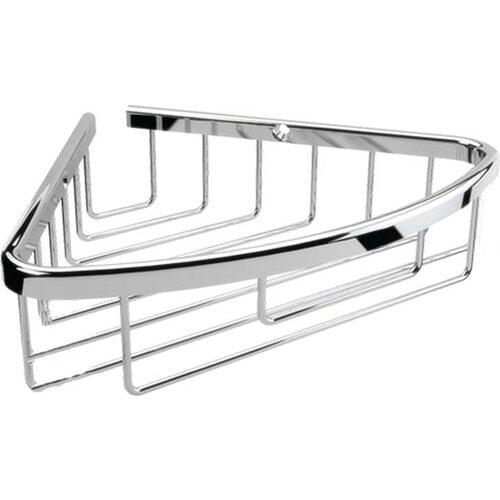 Geseus Steel Mirror Aluminum Single Bathroom Corner Rack