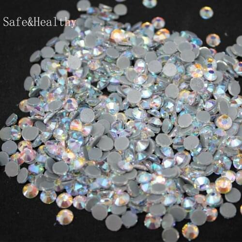 Crystal AB(blue) SS6-SS10 Machine Glass Material DMC Hotfix Rhinestones Flatback Glass For Clothing Decoration