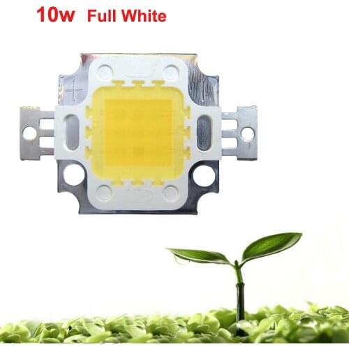 Lot 1 2 5 10 20pcs 10W Watt White Full Spectrum 45mil 380~780nm 900LM 9-12V 900mA-1050mA SMD LED Diodes Light For Plant Grow