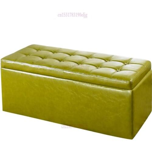 European Style Solid Wood Storage Stool Clothing Shoe Store Shoe Change Stool Bedroom Entrance Fitting Room Sofa Stool Footstool