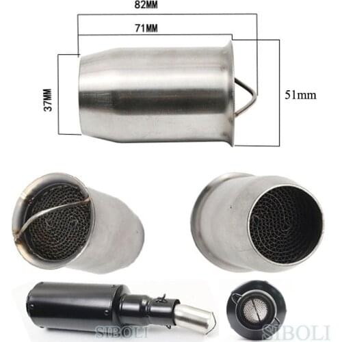 Universal 51mm Front End DB Killer For Motorcycle Exhaust Muffler DB Killer Motorbike Silencer Noise Sound Eliminator MF007