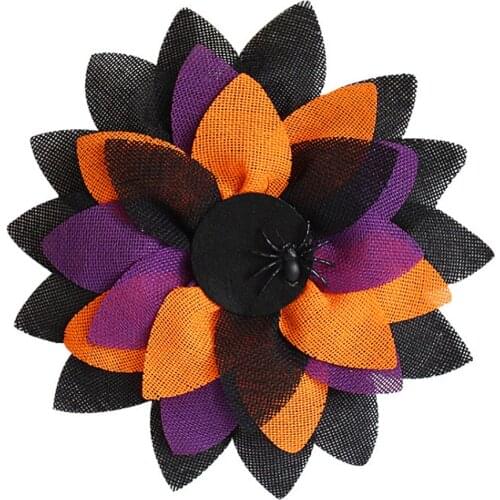 Wreath Spider Door Hanger Wall Hanging Welcome Sign For Kids Halloween Party Cloth Props House Number Simulation Garland