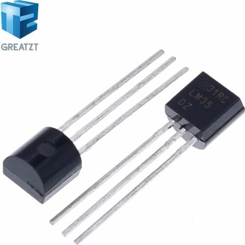 GREATZT Integrated Circuit LM35DZ TO-92 LM35 Precision Centigrade Temperature Sensor For IC Low Impedance In Stock