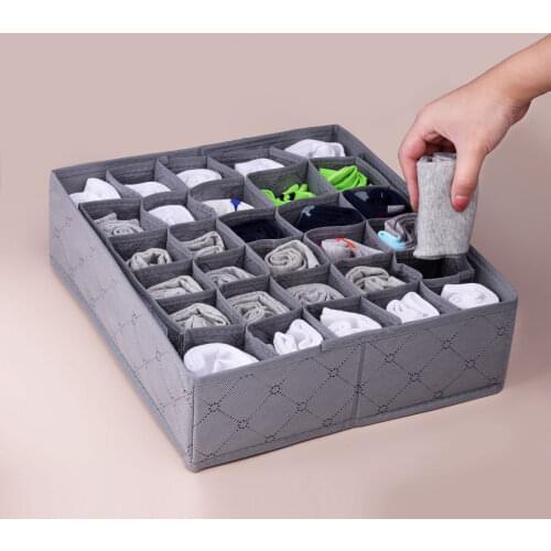 30 Compartments Foldable Storage Compartment Drawer Box Clothes Underwear Scarf Bra Socks Drawer Home Wardrobe Storage Box
