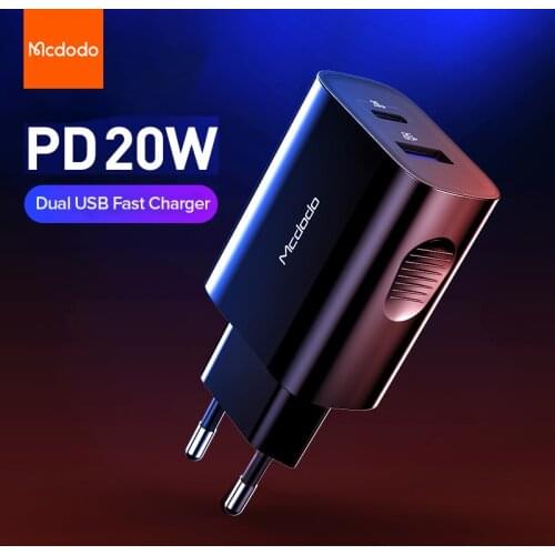 MCDODO Quick Charge QC 4.0 Dual USB Charger PD 3.0 20W Mobile Phone Fast Charging Adapter For iPhone 12 11 Xiaomi Huawei Samsung
