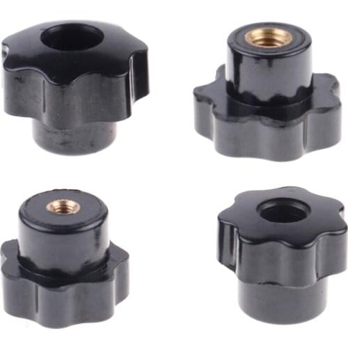 1PC Male Thread Star Shaped Head Clamping Nuts Knob For Industry Equipment Plastic Carbon Steel Galvanization M4/M5/M6/M8