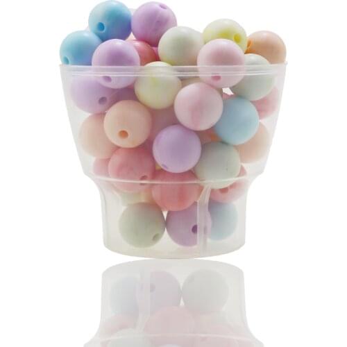 200 pieces/lot Silicone Beads Baby Teething Beads 15mm Safe Food Grade Nursing Chewing Round Silicone Beads BPA free 30 colors