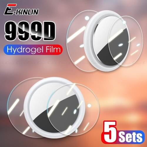 5Sets Full Cover Hydrogel Film Adhesive Screen Protector For Apple Airtag Locator Tracker Stickers Protective Film Not Glass