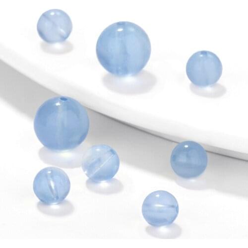 6mm 10mm Natural Stone Round Blue Crystal Beads For Jewelry Making DIY Accessory Bracelet Anklet Necklace Beads Wholesale