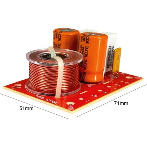 80W 2 Way Hi-Fi Audio Speaker Frequency Divider Speaker Audio Crossover Filters 71*51MM