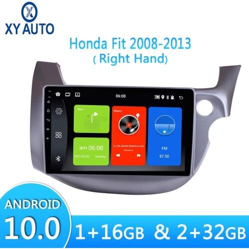10.1 Inch 2.5D HD Touch Screen Car GPS WiFi Bluetooth Navigation For Honda Fit 2008-2013 Right Hand Drive Android10 Stereo Audio