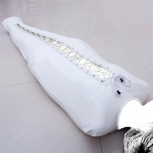 MaryXiong White PU Leather Mummy Bag for Women Fetish Erotic Toys Bondage Restraints Products for Adult Game Sex Toys for Couple