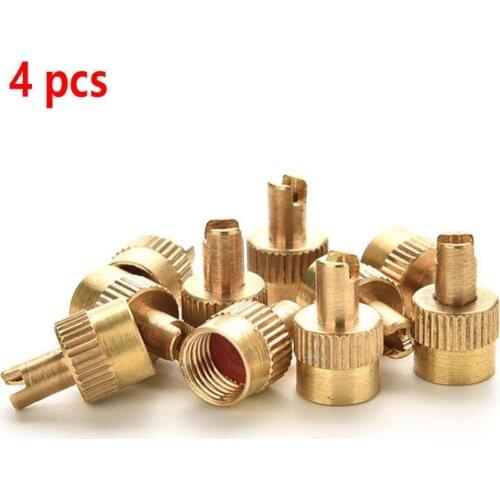 Bostar 4PCS/Lot Universal Brass Car Truck Bike Motorcycle Tyre Tire Valve Core Caps Wheel Valve Stem Cap Dust Cover #287420