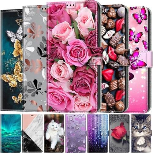 Etui Wallet Flip Phone Case For Huawei P8 P9 P10 P20 P30 Lite Honor 8 9 10 10X 20 Lite 7S 7A 8S 8A Card Holder Stand Book Cover