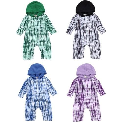 Autumn Spring Newborn Baby Girls Boys Romper Baby Clothes Cotton Rompers Tie Dyeing Infant Girls Boys Long Sleeve Jumpsuit 0-24M