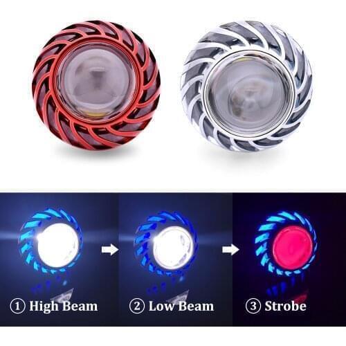 For Yamaha FZR400 BT1100 XJR400 MT 07 09 10 FZ07 Motorcycle Headlight LED Projector Lens Single Halo Angel Devil Eye Spot Light