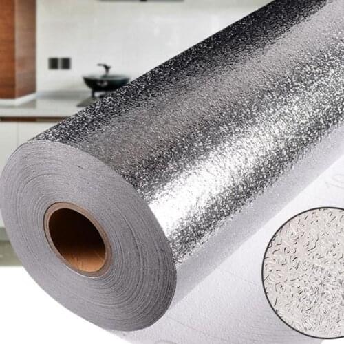 Kitchen stickers waterproof and moisture-proof wall stickers heat-resistant tin foil self-adhesive wallpaper countertop cabinets