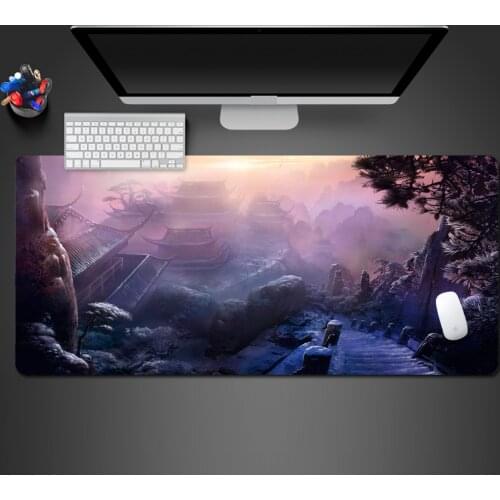 Hot Selling Popular Computer Game Mouse Pad Chinese Style Landscape Cool Personality Pad Wholesale Natural Rubber Game Mousepad