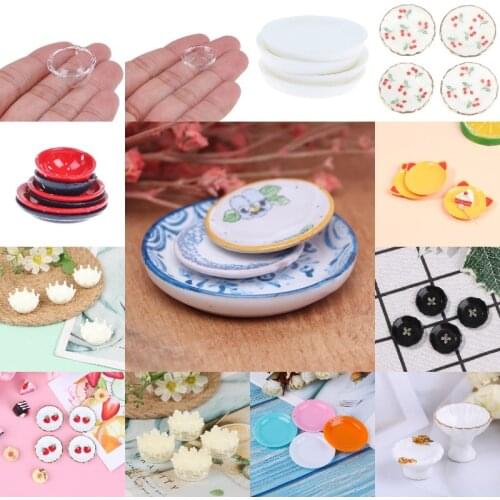 Hot Sale!Mini Dishes Plate Tableware Dollhouse Furniture Miniatures Kitchen Toy Best Gifts For Dollhouse Accessories