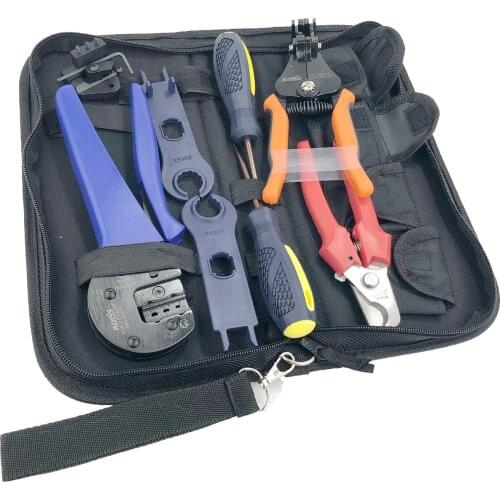 Multi tools Wire Crimper Tools Kit cable solar terminal crimper +Wire Cutter+ Wire Stripper+spanner wrench