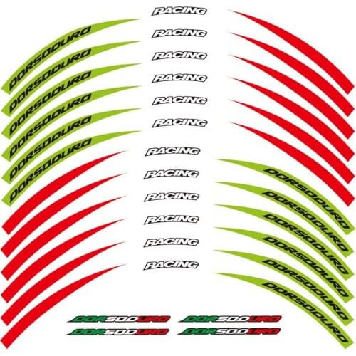 A set of 12pcs high quality motorcycle wheel decals waterproof Reflective stickers rim stripes For Aprilia DORSODURO dorsoduro