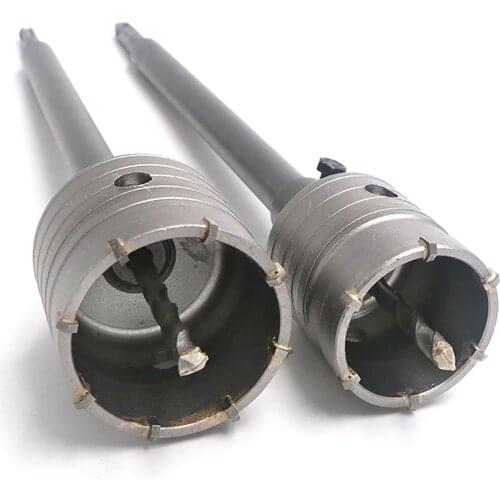 30-85mm Concrete Hole Saw Drill Bit Kit SDS PLUS/Square Shank Cement Stone Wall Air Conditioner Hole Opener Electric Hammer Tool