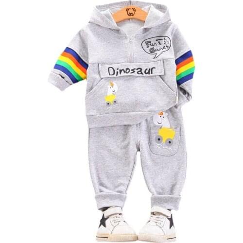New Spring Baby Girl Clothes Children Cotton Hoodies Pants 2Pcs/Sets Autumn Toddler Casual Boys Clothing Kids Cartoon Tracksuits