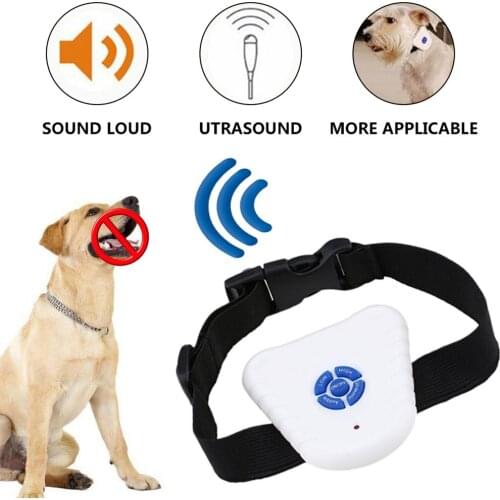Ultrasonic Dog Anti Bark Stop Dog Training Collar LED Indicator Adjustable Strap Behaviour Modification Device Bark Deterrents
