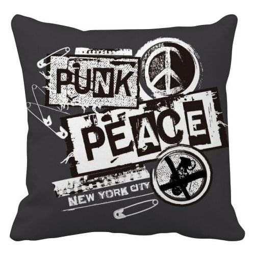 Punk New York Anti-war Illustration Pattern Throw Pillow Square Cover
