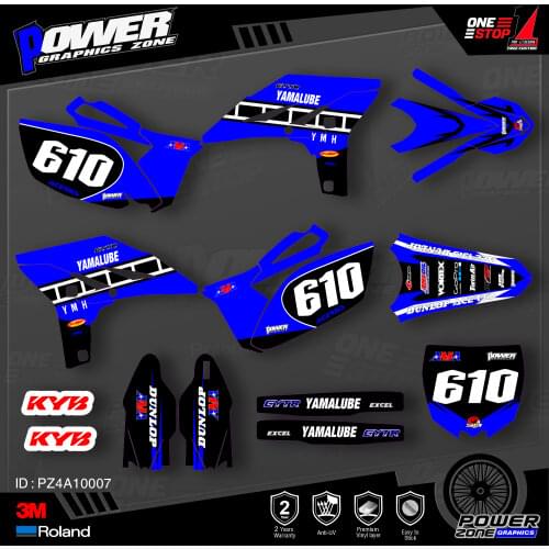 PowerZone Custom Team Graphics Backgrounds Decals 3M Stickers Kit For YAMAHA 2010-2013 YZF250 007