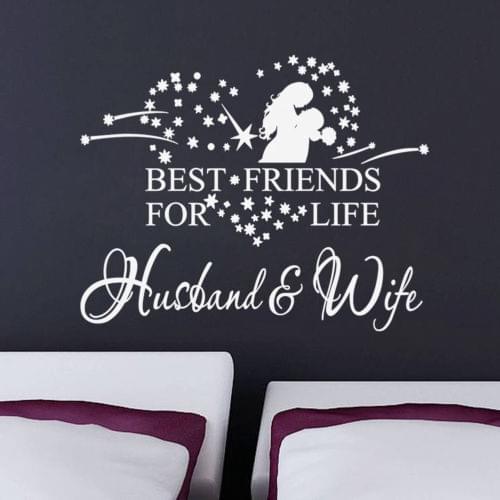 Heart Best Friends for Life Husband&Wife Wall Decal Quote Art Sticker Decor UKWS
