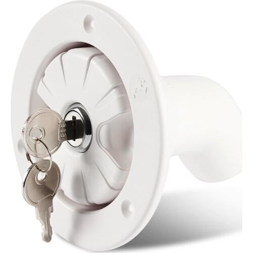 IRV White Color Exterior Water Inlet Hatch with Lock Caravan Motorhome RV Water Inlet