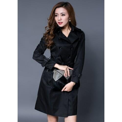 Tunique Female Trench Longue Windbreaker Coat 2020 Womens Spring Double Breasted Trench Coat Para As Mulheres WXF121