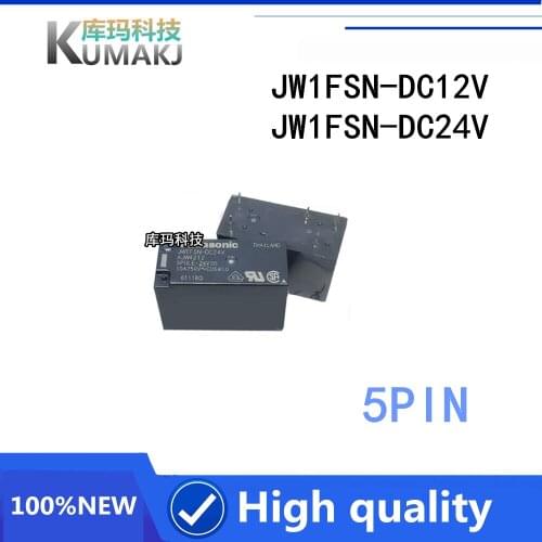 1PCS New Power Relay JW1FSN-DC12V JW1FSN-DC24V JW1FSN DC24V AJW4212 12V 24V 10A/250VAC 5PIN